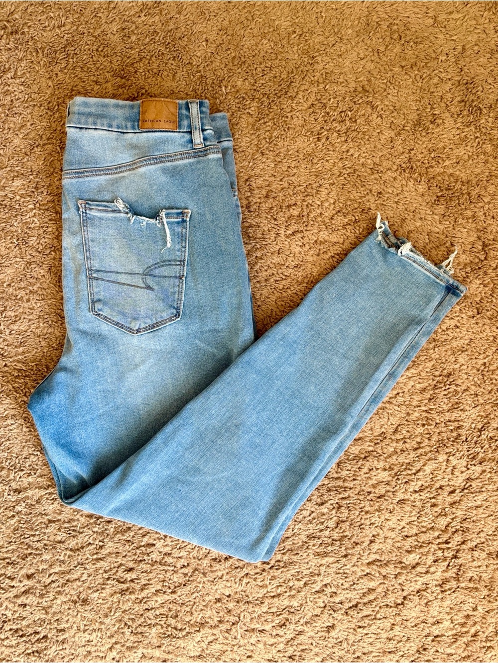 AE Curvy Forever Soft Highest Rise Light Blue Jegging